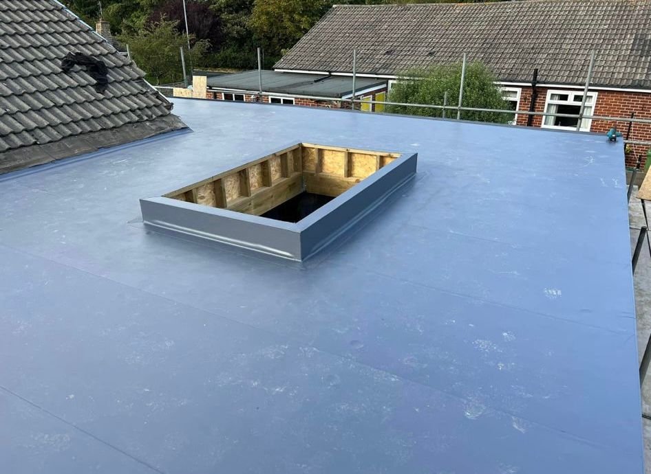 Flat roofing work